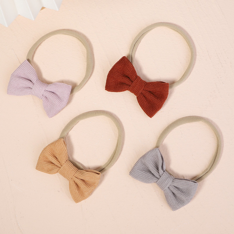 5 bucăți/set fundite din catifea bentiță pentru copii pentru copii benzi elastice pentru păr bentita de nailon turban pentru nou-născut accesorii pentru păr pentru fete