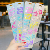 12 tk/komplekt Armsad värvilised geomeetrilised tähekujulised vesitilgakujulised juuksenõelad tüdrukutele armsad juuksekaunistused.