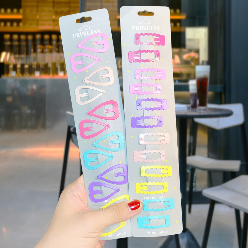 12 tk/komplekt Armsad värvilised geomeetrilised tähekujulised vesitilgakujulised juuksenõelad tüdrukutele armsad juuksekaunistused.