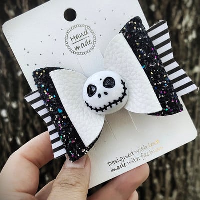 2021-es Halloween hajmasni lányoknak Pumpkin Pinwheel hajkapcsok Fejfedők Hajtűk Hajkiegészítők 3,5 hüvelykes MÉRET