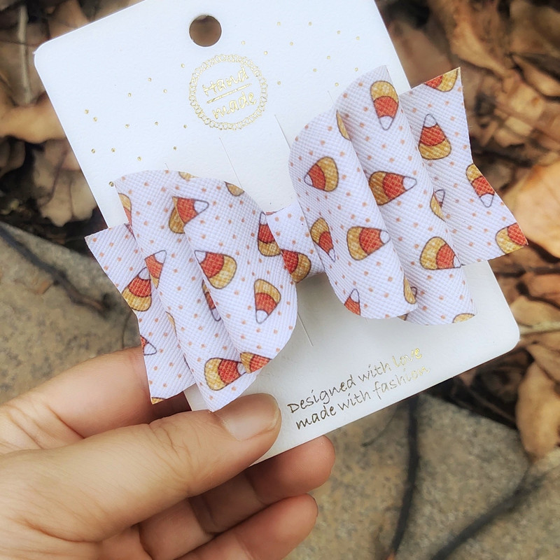 2021-es Halloween hajmasni lányoknak Pumpkin Pinwheel hajkapcsok Fejfedők Hajtűk Hajkiegészítők 3,5 hüvelykes MÉRET