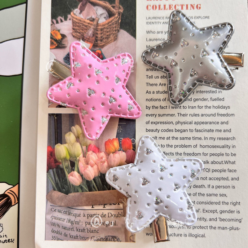 Mini slatka slatka cool djevojka Zvjezdana kopča za kosu Traper Jarko sjajna mala ukosnica Dječji Dodaci za kosu za bebe Ukosnica Studentska frizura