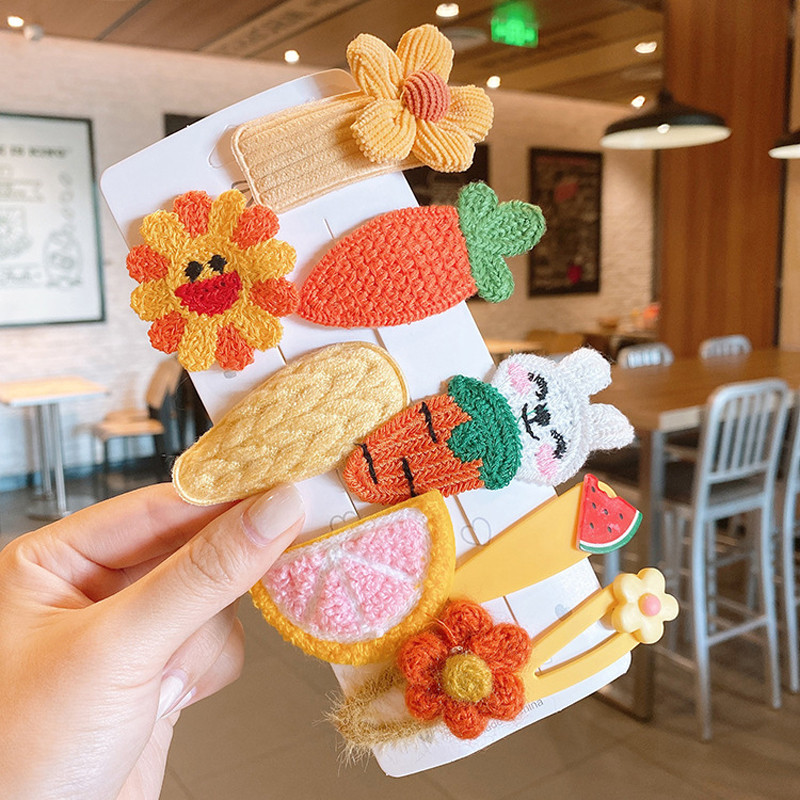 Komplet crtanih filmova s voćem, dječja pokrivala za glavu, ženske ukosnice za bebe, djevojke, šiške, kopča, bočne ukosnice, ukrasi, veleprodaja