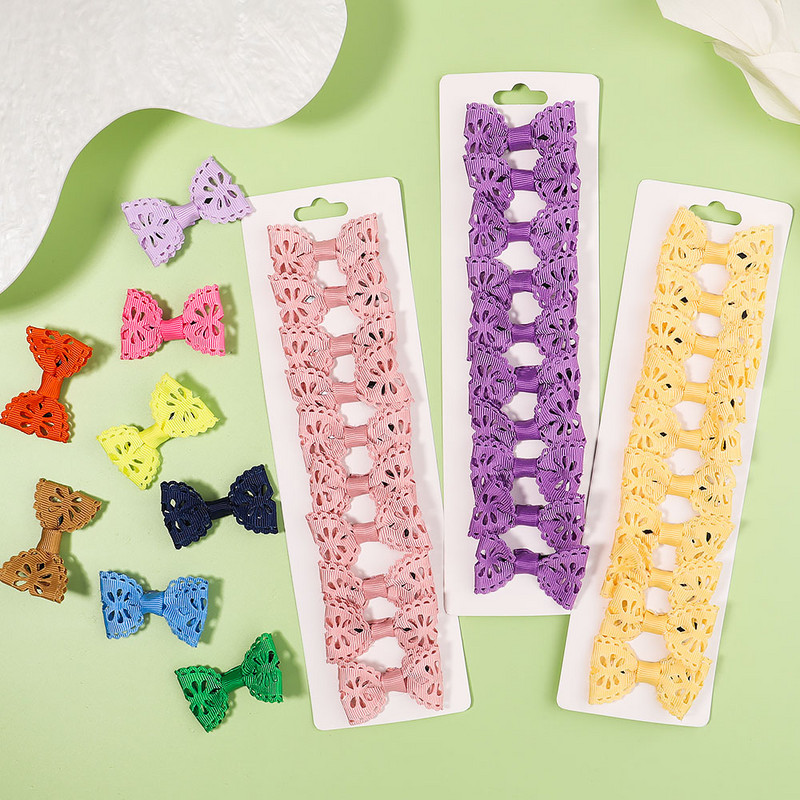 10Pcs/Set Mini bombone boje šuplje ukosnice mašne Koje za kosu za djecu Djevojčice Ukosnice Pokrivala za glavu Dodaci za kosu Veleprodaja