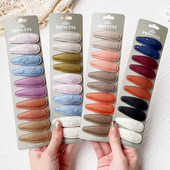 10 buc/set agrafe de păr cu broderie imprimate pentru fete copii BB agrafe colorate pentru femei Accesorii de stil de modă