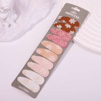 10 buc/set agrafe de păr cu broderie imprimate pentru fete copii BB agrafe colorate pentru femei Accesorii de stil de modă