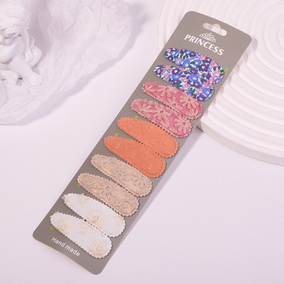 10 buc/set agrafe de păr cu broderie imprimate pentru fete copii BB agrafe colorate pentru femei Accesorii de stil de modă