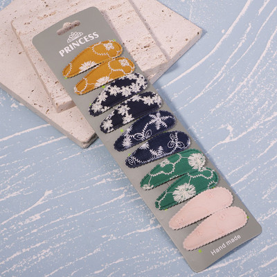10 buc/set agrafe de păr cu broderie imprimate pentru fete copii BB agrafe colorate pentru femei Accesorii de stil de modă