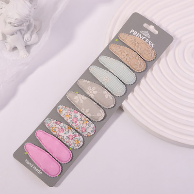 10 buc/set agrafe de păr cu broderie imprimate pentru fete copii BB agrafe colorate pentru femei Accesorii de stil de modă