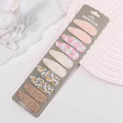 10 buc/set agrafe de păr cu broderie imprimate pentru fete copii BB agrafe colorate pentru femei Accesorii de stil de modă
