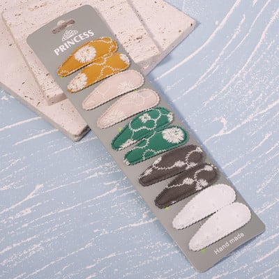 10 buc/set agrafe de păr cu broderie imprimate pentru fete copii BB agrafe colorate pentru femei Accesorii de stil de modă