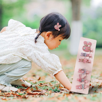 Σετ παιδικής φουρκέτας 6 τεμαχίων Κορεατική έκδοση χαριτωμένο μωρό καρτούν κούρεμα κεφαλής φουρκέτα κοριτσίστικη υφασμάτινη φουρκέτα κοριτσιού αξεσουάρ μαλλιών