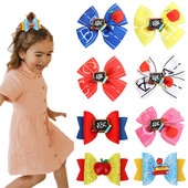 Επιστροφή στο σχολείο 3'' Glitter Bows Κλιπ μαλλιών για κορίτσια Barrettes μαλλιών γράμματα μολύβι Αξεσουάρ για τα μαλλιά Bowknot φουρκέτα Παιδικά καλύμματα κεφαλής
