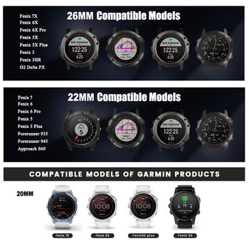 ΝΕΟ λουράκι ρολογιού 2022 για Garmin Fenix 7X 7 7S EPIX EPIX2 Instinct 2 Instinct2 2S λουράκι ρολογιού Hook&Look Nylon Belt βραχιόλι