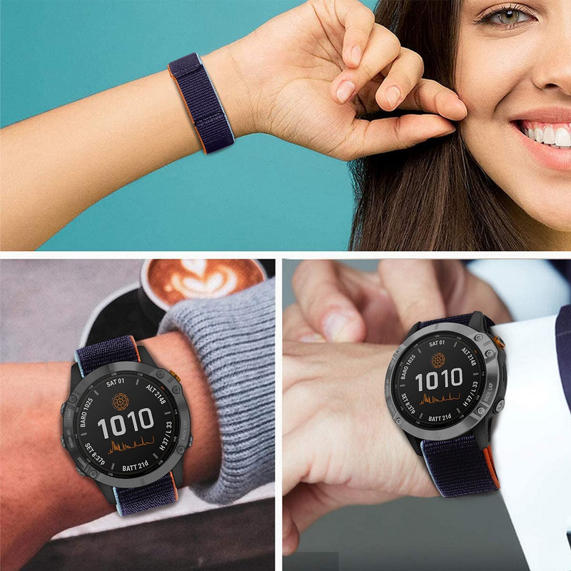 NOVO 2022. Remen za sat za Garmin Fenix 7X 7 7S EPIX EPIX2 Instinct 2 Instinct2 2S Remen za sat Remen Hook&Look Najlonska narukvica za remen