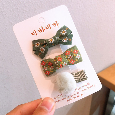 3 buc/lot Agrafe de păr cu broderie florală Accesorii de păr pentru copii Agrafe cleme de păr pentru bebeluși Agrafe pentru fete Agrafe pentru copii