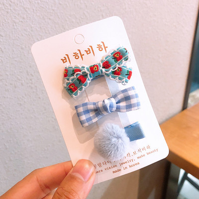 3 buc/lot Agrafe de păr cu broderie florală Accesorii de păr pentru copii Agrafe cleme de păr pentru bebeluși Agrafe pentru fete Agrafe pentru copii