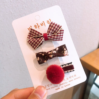 3 buc/lot Agrafe de păr cu broderie florală Accesorii de păr pentru copii Agrafe cleme de păr pentru bebeluși Agrafe pentru fete Agrafe pentru copii