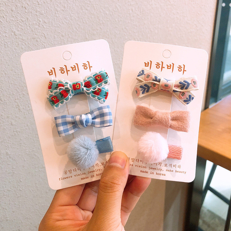 3 buc/lot Agrafe de păr cu broderie florală Accesorii de păr pentru copii Agrafe cleme de păr pentru bebeluși Agrafe pentru fete Agrafe pentru copii