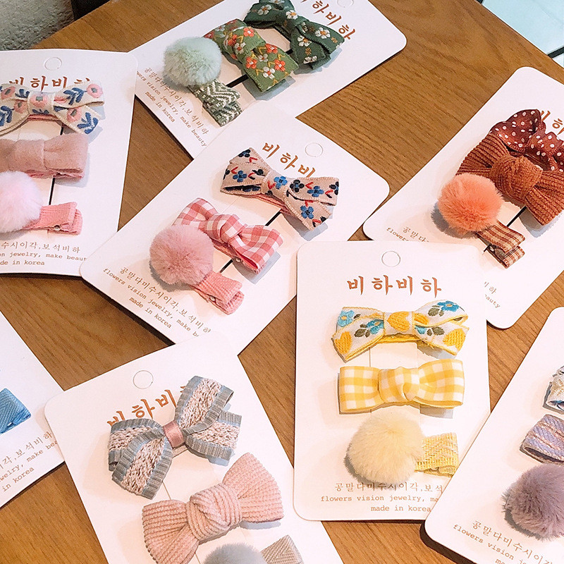 3 buc/lot Agrafe de păr cu broderie florală Accesorii de păr pentru copii Agrafe cleme de păr pentru bebeluși Agrafe pentru fete Agrafe pentru copii