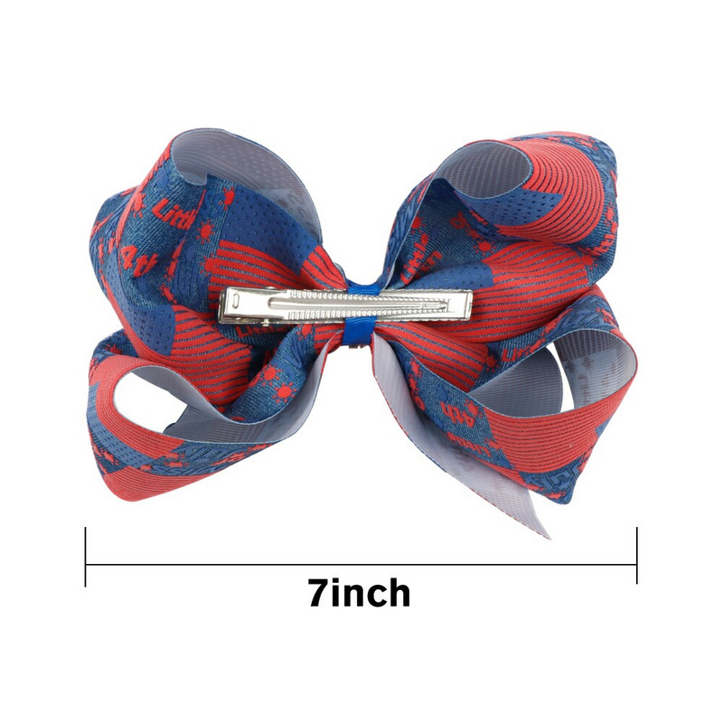 ncmama 4 iulie funde de păr cu agrafe pentru fete funde mari de păr steag SUA Ziua Independenței cleme de păr Festival accesorii de păr pentru copii