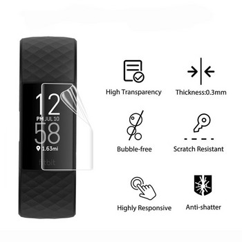 2 τμχ Μαλακό TPU Clear Protective Film For Fitbit Charge 5/4/3 Smart Band Προστατευτικό κάλυμμα οθόνης περικάρπιου Αξεσουάρ Smartband