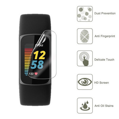 2 komada meke TPU prozirne zaštitne folije za Fitbit Charge 5/4/3 Smart Band narukvicu Zaštitna maska za zaslon Smartband Dodaci