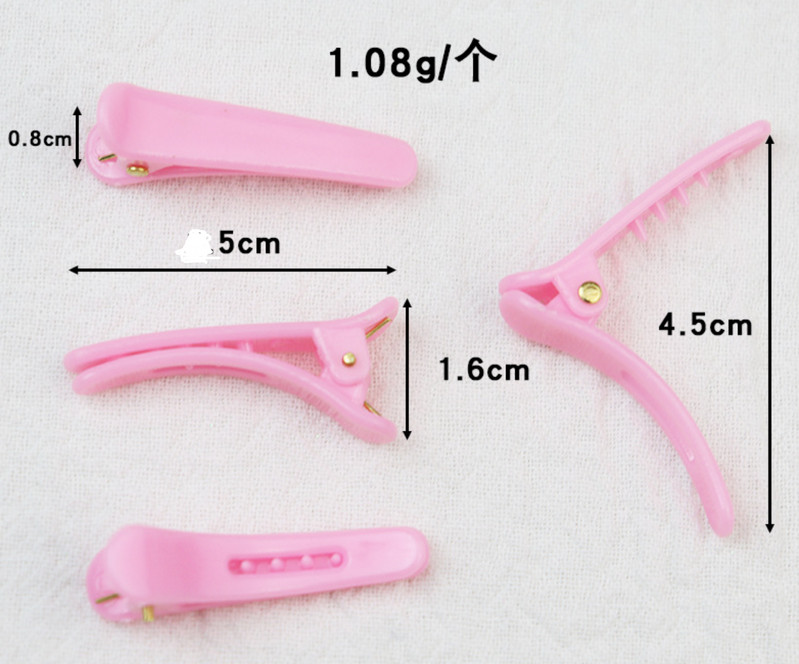 50db lányok cukorka színes kacsa szájcsipesz női divat műanyag hajcsat hajtűk hajkiegészítők metszőbilincs fodrászat