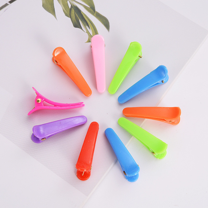 50db lányok cukorka színes kacsa szájcsipesz női divat műanyag hajcsat hajtűk hajkiegészítők metszőbilincs fodrászat