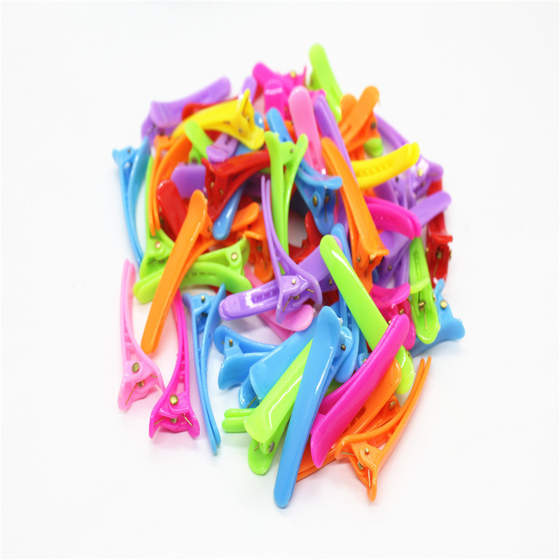 50db lányok cukorka színes kacsa szájcsipesz női divat műanyag hajcsat hajtűk hajkiegészítők metszőbilincs fodrászat