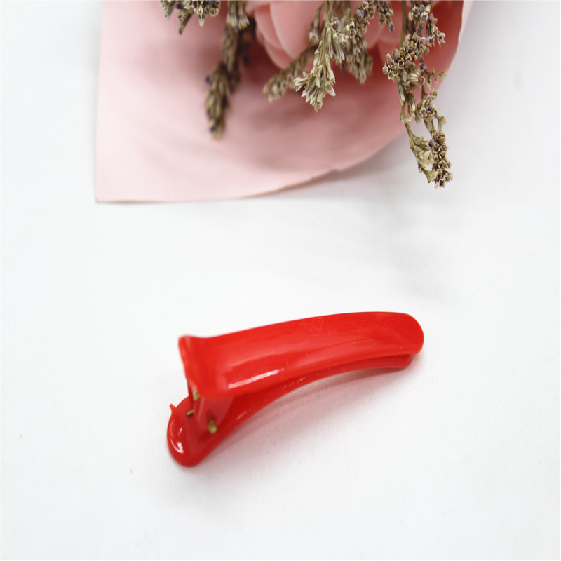 50db lányok cukorka színes kacsa szájcsipesz női divat műanyag hajcsat hajtűk hajkiegészítők metszőbilincs fodrászat