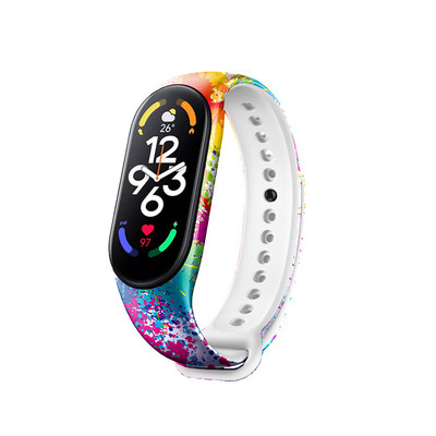 Print Silikonska narukvica za Xiaomi Mi Band 7 remen Sportska narukvica Miband Dodaci za pametne satove Correa za Mi Band7 remen