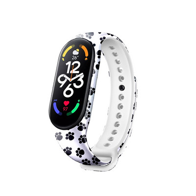 Print Silikonska narukvica za Xiaomi Mi Band 7 remen Sportska narukvica Miband Dodaci za pametne satove Correa za Mi Band7 remen