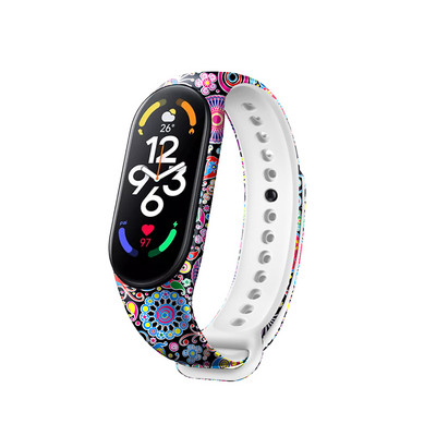 Print Silikonska narukvica za Xiaomi Mi Band 7 remen Sportska narukvica Miband Dodaci za pametne satove Correa za Mi Band7 remen