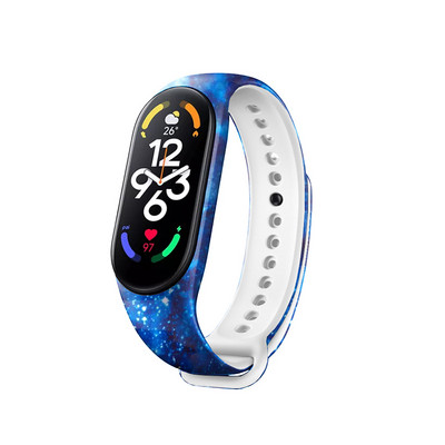 Print Silikonska narukvica za Xiaomi Mi Band 7 remen Sportska narukvica Miband Dodaci za pametne satove Correa za Mi Band7 remen