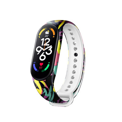 Print Silikonska narukvica za Xiaomi Mi Band 7 remen Sportska narukvica Miband Dodaci za pametne satove Correa za Mi Band7 remen