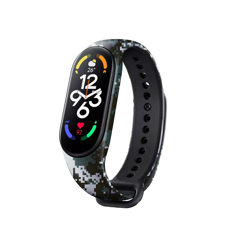 Print Silikonska narukvica za Xiaomi Mi Band 7 remen Sportska narukvica Miband Dodaci za pametne satove Correa za Mi Band7 remen