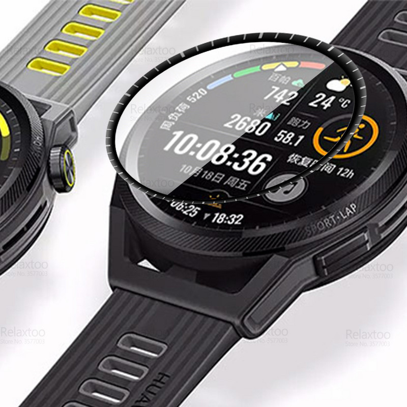 3-1 vnt 9D lenktas, skirtas Huawei Watch GT Runner Stiklo ekrano apsauga Huawey WatchGT GT GTRunner Smartwatch Minkšta apsauginė plėvelė