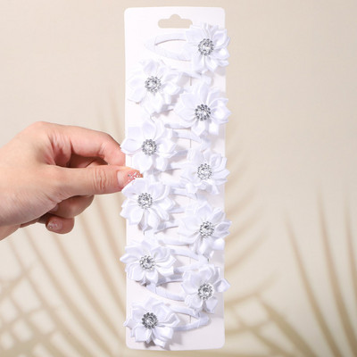 10kom/set Jednobojne kopče za kosu sa vještačkim kamenčićima za djecu Ručno izrađene BB kopče Ukosnice Pokrivala za glavu Modni dodaci za kosu za djevojke