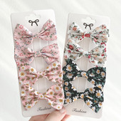 4kom/set Nove slatke cvjetne mašne za kosu Koje za slatke djevojke Sigurnosne ukosnice Ukosnice Pokrivala za glavu Mašne Kojebe Dječji dodaci za kosu Poklon