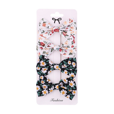 4kom/set Nove slatke cvjetne mašne za kosu Koje za slatke djevojke Sigurnosne ukosnice Ukosnice Pokrivala za glavu Mašne Kojebe Dječji dodaci za kosu Poklon