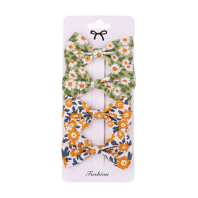 4kom/set Nove slatke cvjetne mašne za kosu Koje za slatke djevojke Sigurnosne ukosnice Ukosnice Pokrivala za glavu Mašne Kojebe Dječji dodaci za kosu Poklon