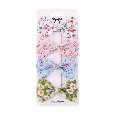 4kom/set Nove slatke cvjetne mašne za kosu Koje za slatke djevojke Sigurnosne ukosnice Ukosnice Pokrivala za glavu Mašne Kojebe Dječji dodaci za kosu Poklon