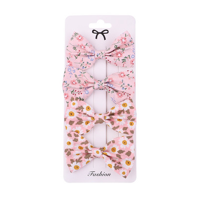 4kom/set Nove slatke cvjetne mašne za kosu Koje za slatke djevojke Sigurnosne ukosnice Ukosnice Pokrivala za glavu Mašne Kojebe Dječji dodaci za kosu Poklon