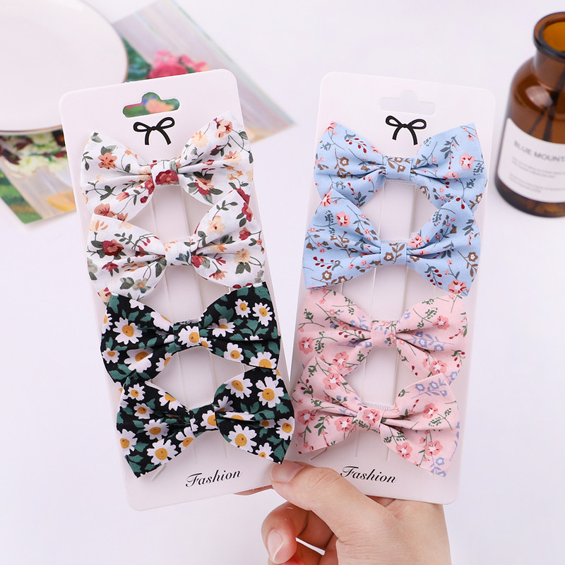4kom/set Nove slatke cvjetne mašne za kosu Koje za slatke djevojke Sigurnosne ukosnice Ukosnice Pokrivala za glavu Mašne Kojebe Dječji dodaci za kosu Poklon