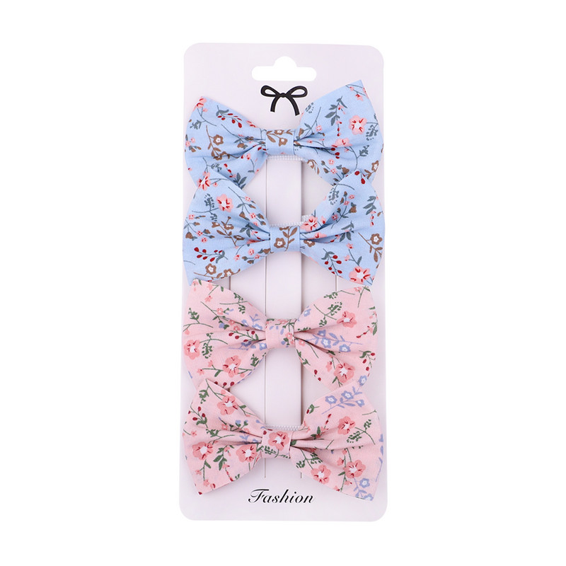 4kom/set Nove slatke cvjetne mašne za kosu Koje za slatke djevojke Sigurnosne ukosnice Ukosnice Pokrivala za glavu Mašne Kojebe Dječji dodaci za kosu Poklon
