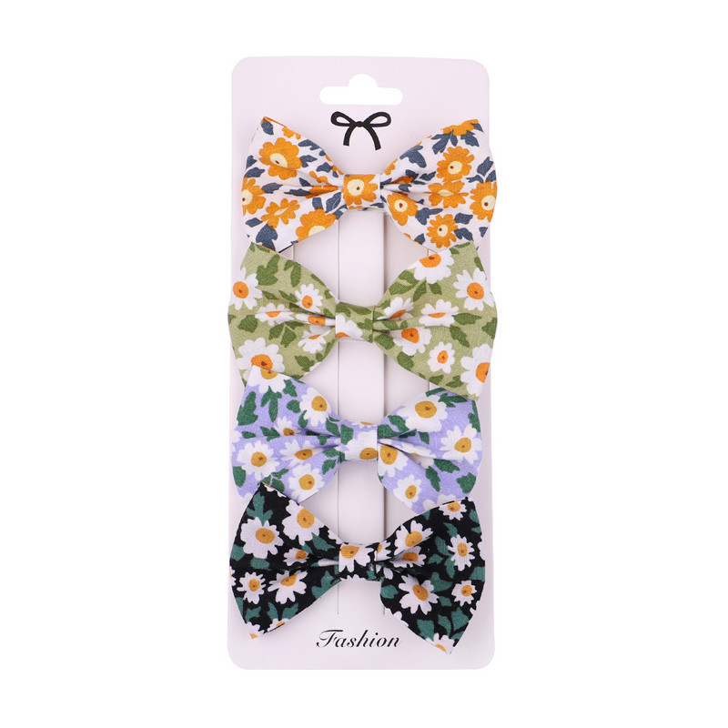 4kom/set Nove slatke cvjetne mašne za kosu Koje za slatke djevojke Sigurnosne ukosnice Ukosnice Pokrivala za glavu Mašne Kojebe Dječji dodaci za kosu Poklon