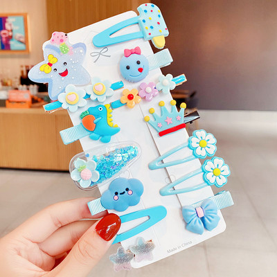 14PCS/Set Nove djevojke, slatke šarene ukosnice s cvijećem, dječje ljupke ukrasne kopče za kosu BB ukosnice, modni dodaci za kosu