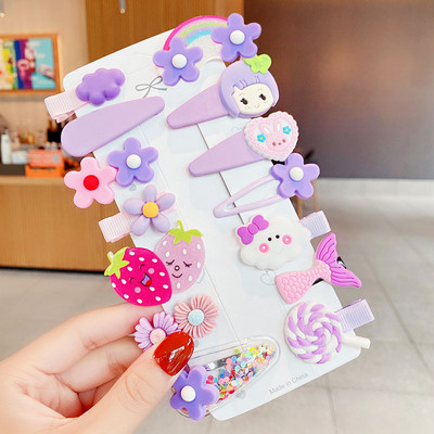 14PCS/Set Nove djevojke, slatke šarene ukosnice s cvijećem, dječje ljupke ukrasne kopče za kosu BB ukosnice, modni dodaci za kosu