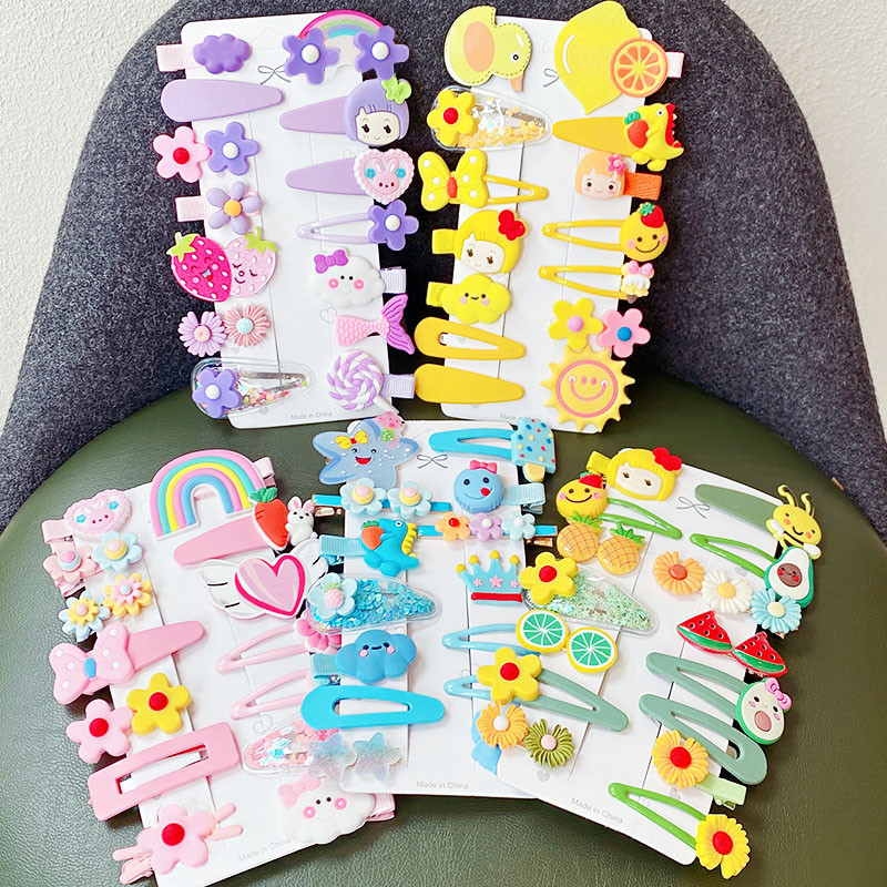 14PCS/Set Nove djevojke, slatke šarene ukosnice s cvijećem, dječje ljupke ukrasne kopče za kosu BB ukosnice, modni dodaci za kosu